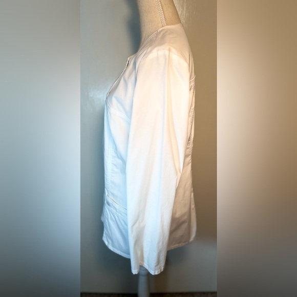 Dickies White Lab Coat Women’s Size L - Hip Length - Picture 2 of 5